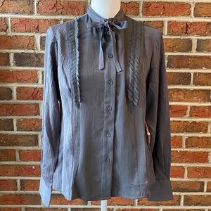 Vintage Sophie Hudson Gray Button Down Blouse